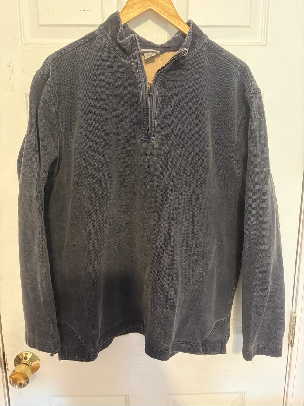 Vintage L.L.Bean faded navy 1/4 zip pullover Men’s L coastal grandpa gorpcore